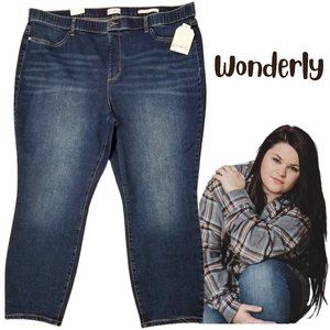 WONDERLY High Rise Pull-On Skinny Crop Denim Jeans - Women's 24 W